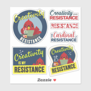 Pegatina "La creatividad es mi resistencia" Colección Compa