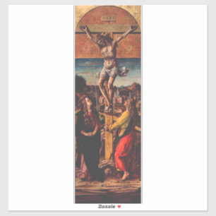 Pegatina La Crucifixión según Carlo Crivelli Arte Sagrado