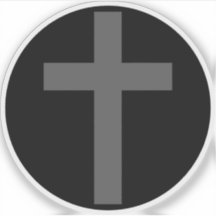 La Cruz Cristiana (gris sobre negro)