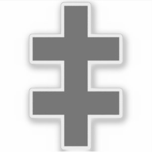 Pegatina La Cruz de Lorena (gris)