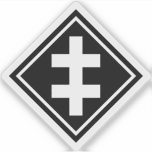 Pegatina La Cruz de Lorena - v2 (blanco)