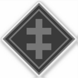 Pegatina La Cruz de Lorena - v2 (gris)