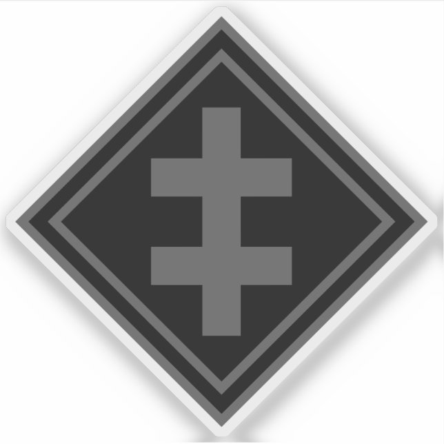 Pegatina La Cruz de Lorena - v2 (gris) (Anverso)