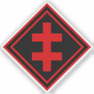 Pegatina La Cruz de Lorena - v2 (rojo)