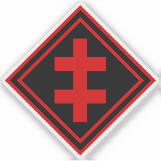 Pegatina La Cruz de Lorena - v2 (rojo) (Anverso)