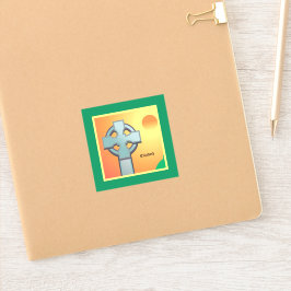 Pegatina La cruza de bendiciones irlandesas personalizada