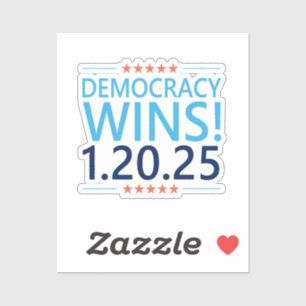 Pegatina La democracia gana Kamala Harris 1.20.25