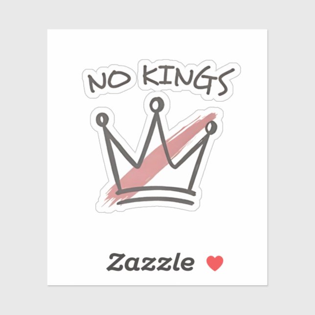 Pegatina La democracia no tiene estatus de Rey Libertad par (Hoja)