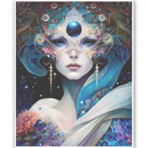 Pegatina La diosa de la reina Fantasía arte