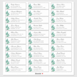 Pegatina La dirección de los clientes botánicos verdes. Eti