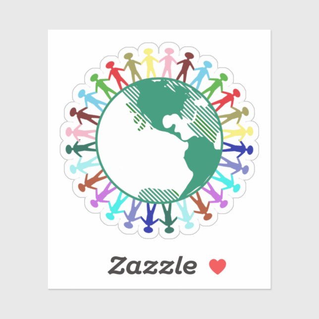 Pegatina La diversidad en el mundo (Hoja)