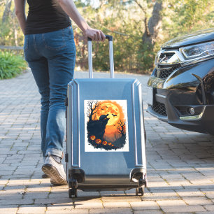 Pegatina La divertida Tortoise Halloween Silhouette Spooky 