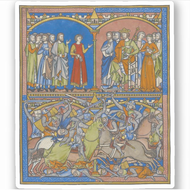 Pegatina La dote de Michal, una lucha sangrienta (Anverso)