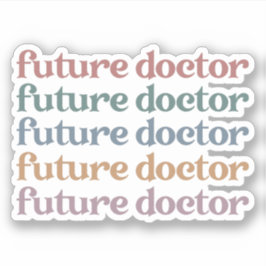 Pegatina La escuela de medicina del futuro Médica el regalo
