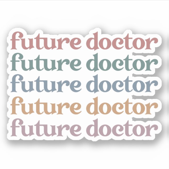 Pegatina La escuela de medicina del futuro Médica el regalo (Anverso)
