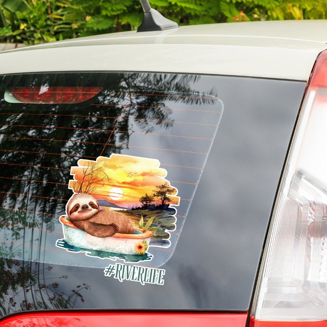 Pegatina La eslora de la vida del río | Decal de diversión  (6" decal shown. Available in multiple sizes for your car, laptop and more!)