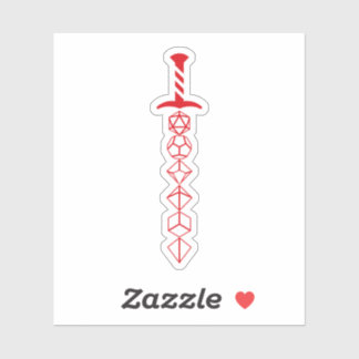 Pegatina La espada roja de la caza de sangre