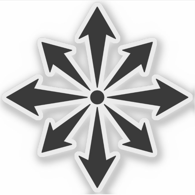 Pegatina La estrella del caos (negro) (Anverso)