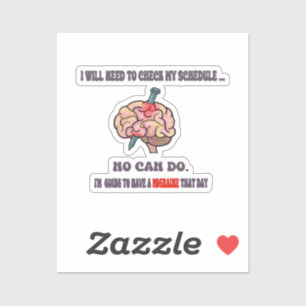 Pegatina ¡La Excusa de la Migraña! ¡Evitando la interacción