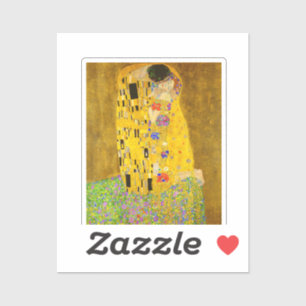 Pegatina La famosa pintura de Gustav Klimt en The Kiss.