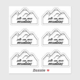 Pegatina La fe cristiana puede mover montañas