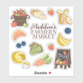 Pegatina La fiesta de cumpleaños de los niños en el mercado