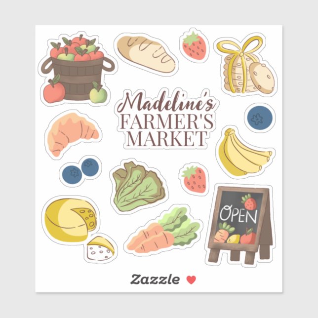 Pegatina La fiesta de cumpleaños de los niños en el mercado (Hoja)