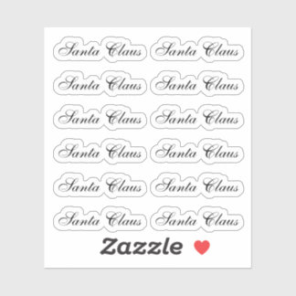 Pegatina La firma de Santa Claus de corte de besos