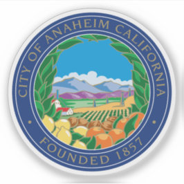 Pegatina La foca de Anaheim, California