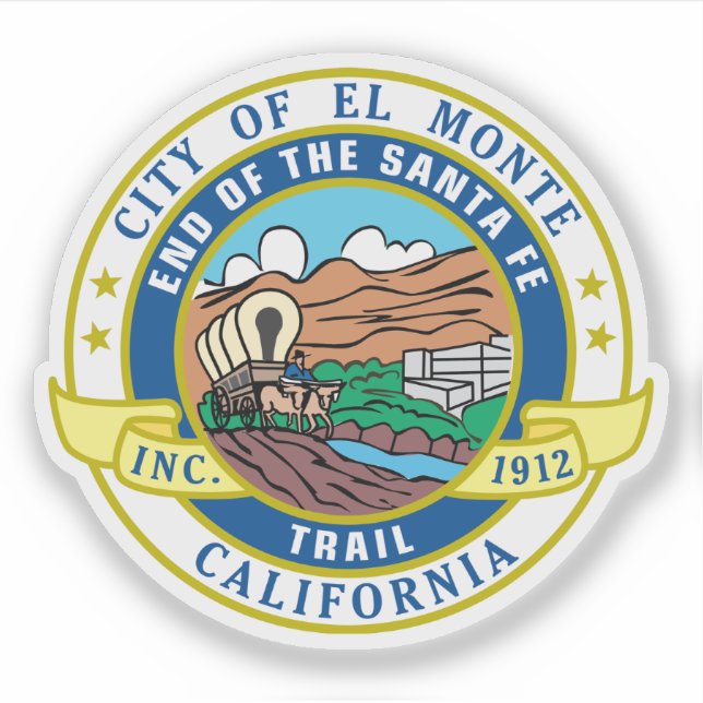 Pegatina La foca de El Monte, California (Anverso)