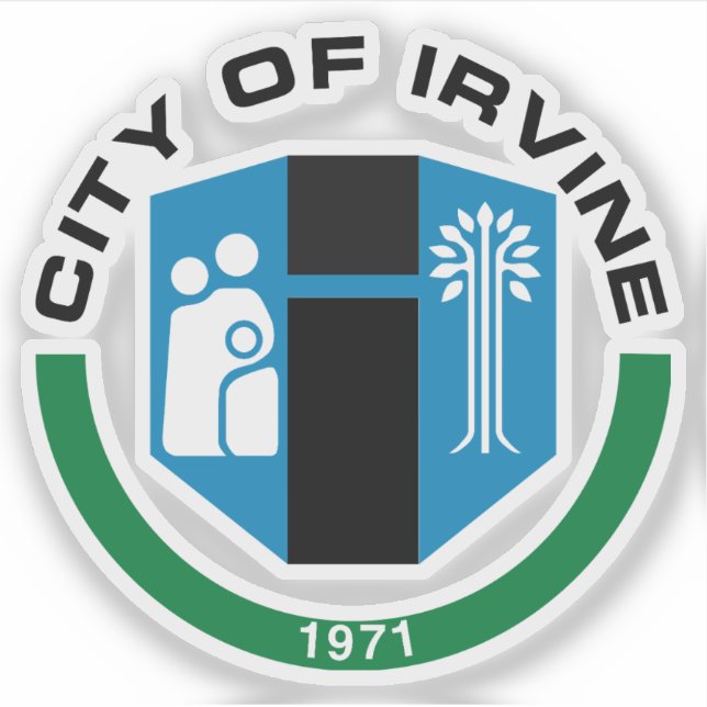 Pegatina La foca de Irvine, California (Anverso)