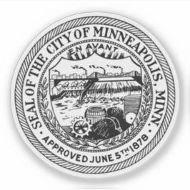 Pegatina La foca de Minneapolis, Minnesota