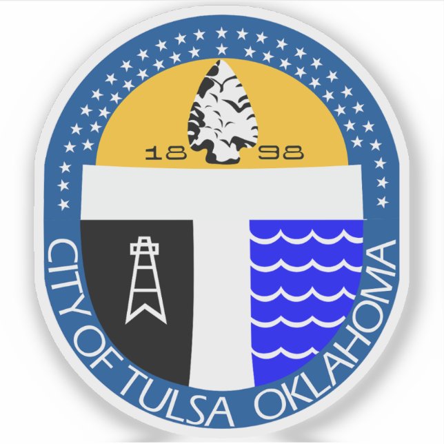 Pegatina La foca de Tulsa, Oklahoma (Anverso)