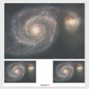 Pegatina La galaxia Whirlpool M51 y la compañera en el espa