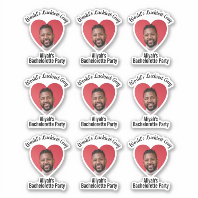 Pegatina La graciosa Bachelorette Party Groom (Anverso)