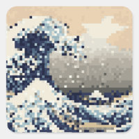La gran ola de Kanagawa 8 bit Pixel Art