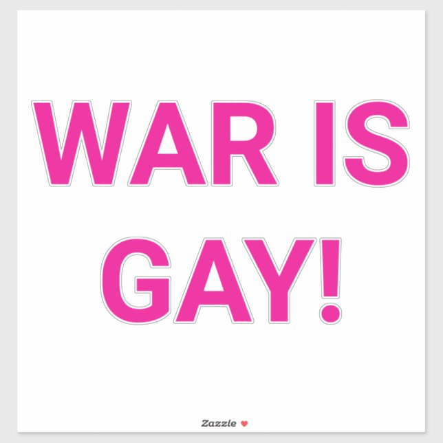 Pegatina La guerra es arcoíris de derechos de gays Hankamer (Hoja)