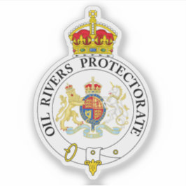 Pegatina La insignia del Protectorado de los ríos petrolero