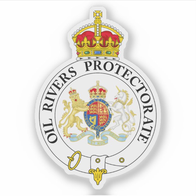 Pegatina La insignia del Protectorado de los ríos petrolero (Anverso)