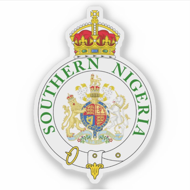 Pegatina La insignia del Protectorado del Sur de Nigeria (Anverso)