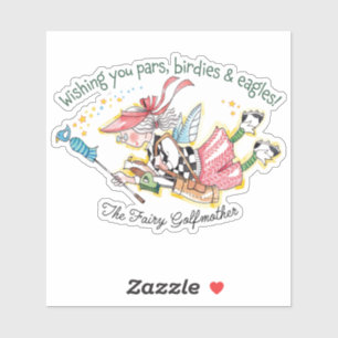 Pegatina La inspiradora del golf de las hadas se acaba