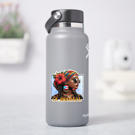 Pegatina La Jíbaraza 9 – Puerto Rican Jíbara Art • Boricua 