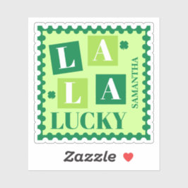 Pegatina La La Lucky St. Patrick’s Day Custom Name