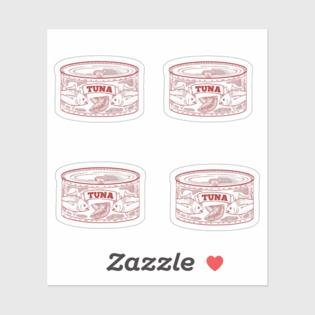 Pegatina La lata del atún (Hoja)