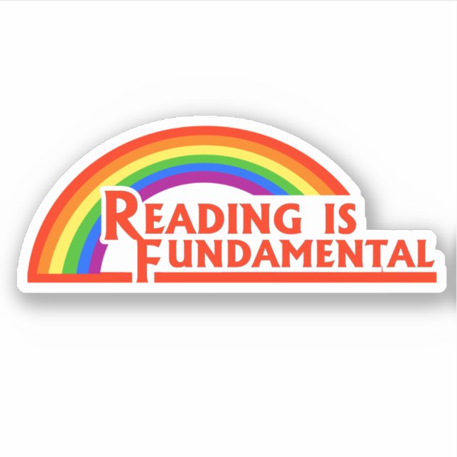 Pegatina La lectura es fundamental (Anverso)