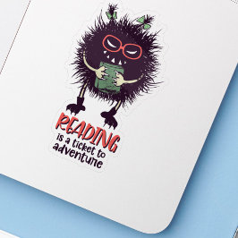 Pegatina La lectura es un boleto a la aventura divertido ma