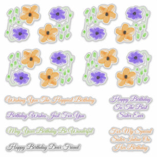 Pegatina La ley hermana y los deseos de cumpleaños de los a