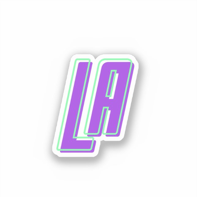 Pegatina LA Los Ángeles (Anverso)