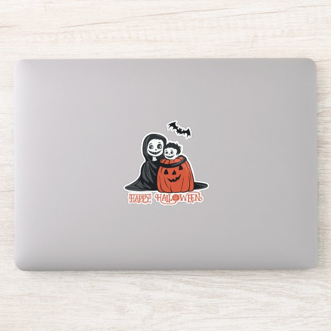 Pegatina La madre del vampiro y su hijo (Ordenador)