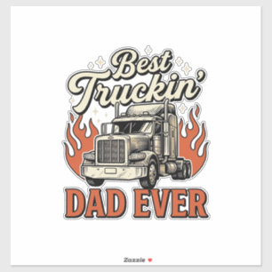 Pegatina La Mejor Camiseta de Papá Conduciento Camión Vinta